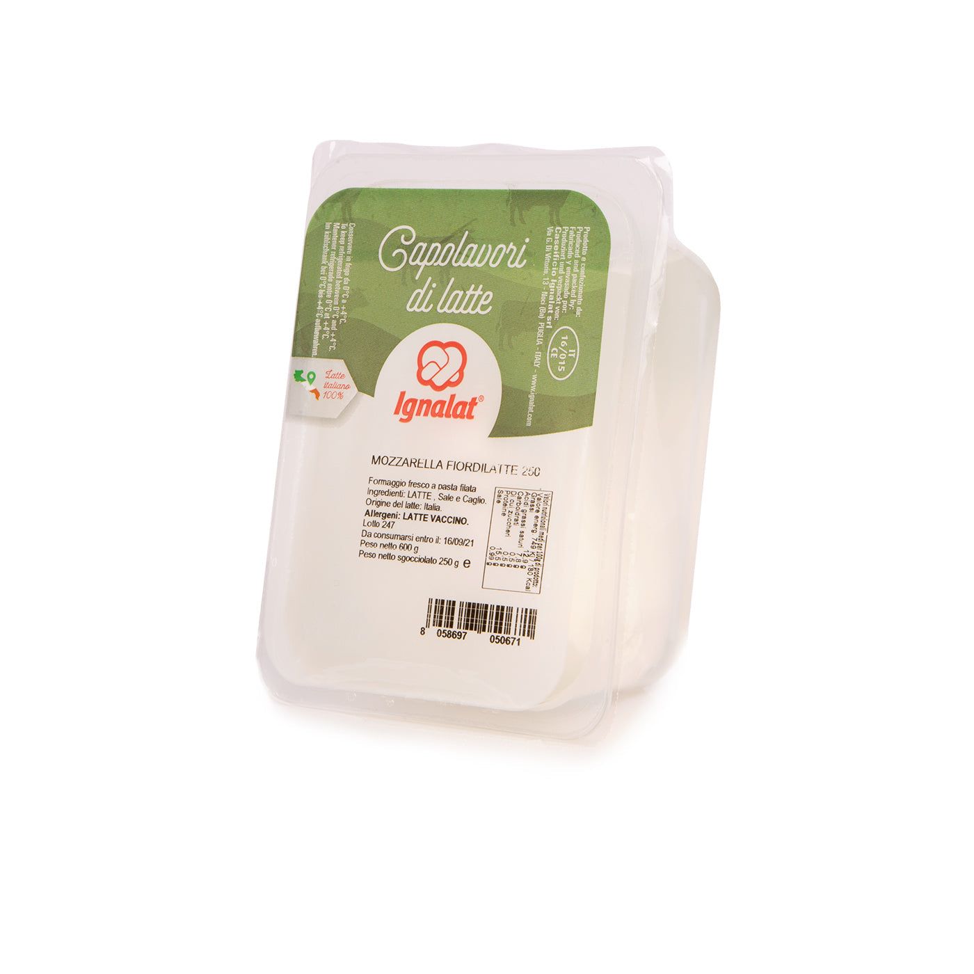 MOZZARELLA FIORDILATTE IGNALAT 250G