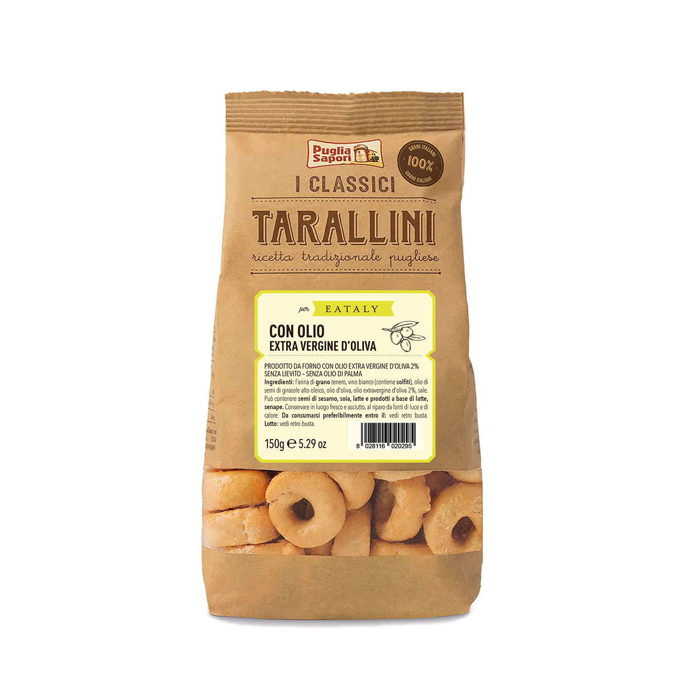 TARALLI À L'HUILE D'OLIVE EXTRA VIERGE 250G