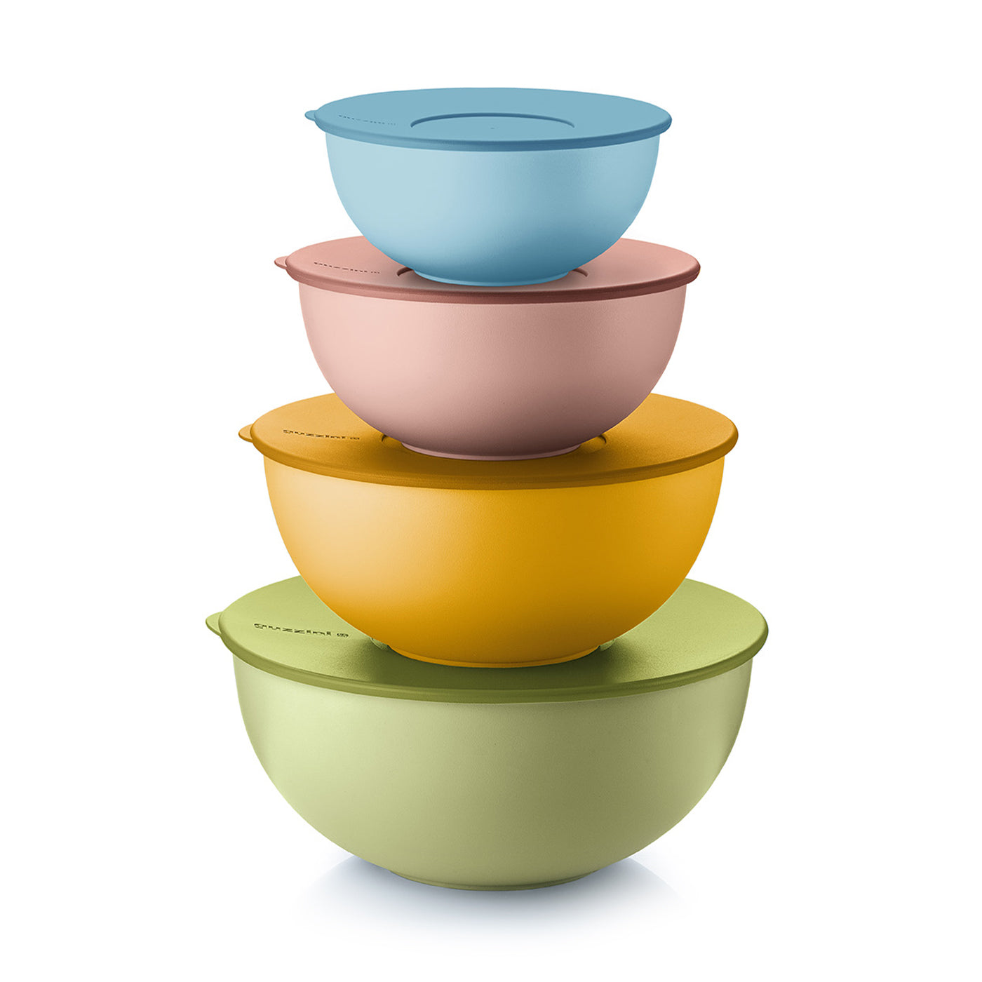 Set de 4 boîtes alimentaires avec couvercle Colorées Guzzini